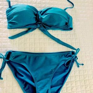 laVie en Rose Aqua Bikini Swimsuit Size M